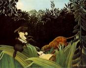 亨利卢梭 - Scout Attacked by a Tiger